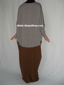 /Abaya Anna marron taupe