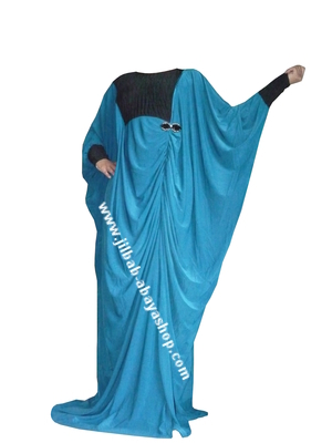 /Abaya Naima Bleu canard/noir