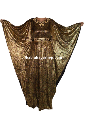 /Abaya papillon Safia Dubai Noir/doré