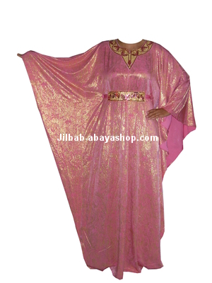 /Abaya papillon Safia Dubai Rose/doré