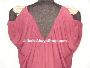 /Abaya Soukayna bordeaux/noir