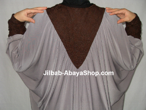 /Abaya Soukayna taupe et marron