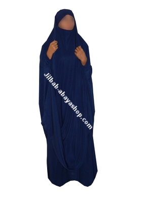 /Jilbab 2 pièces sarouel Marwa bleu marine
