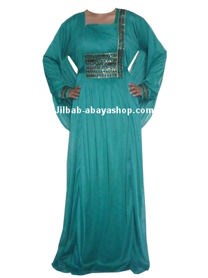 /Robe de Dubai Basma Émeraude