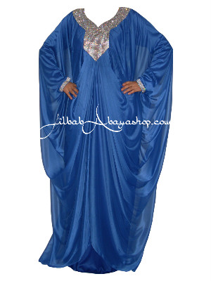 /Robe de Dubai Kamelia Bleu roi